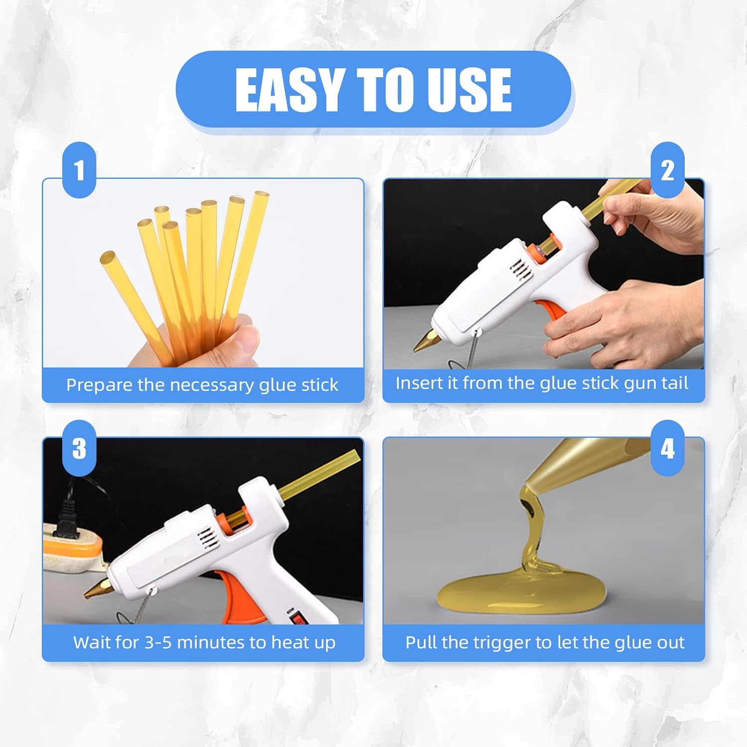 12 sztuk keratynowe kleje w sz – Glue Gun Hair recenzja i cena
